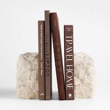 Hills Travertine Bookends